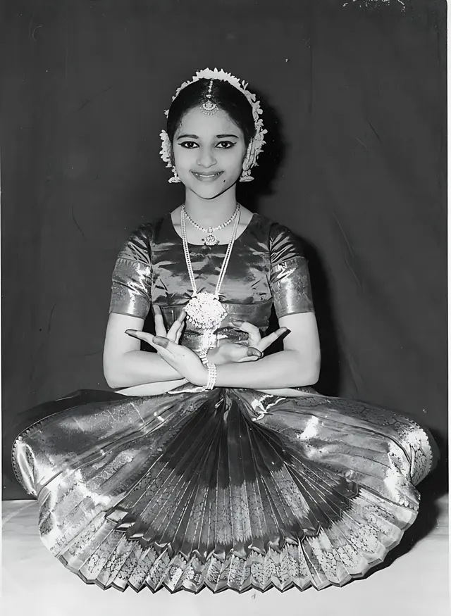 Mathura Alladi at her arangetram in Madras, 1968