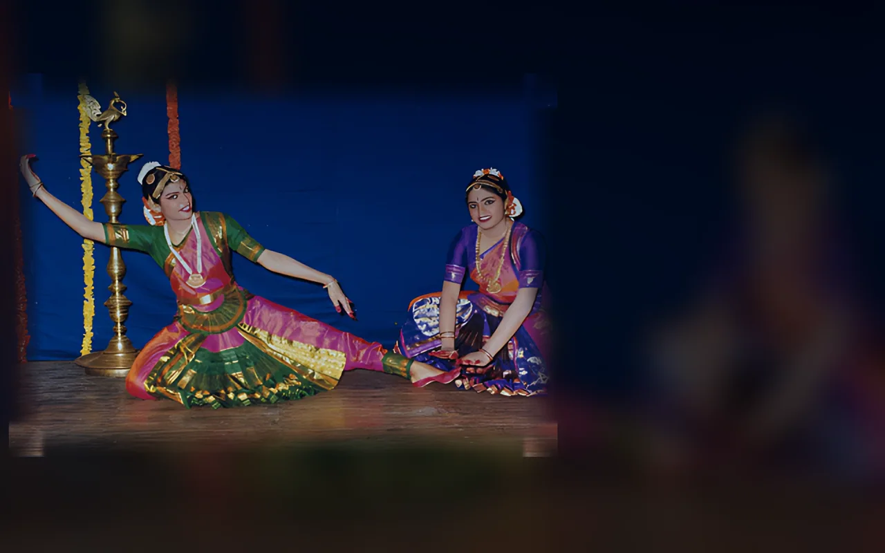 Lalitha & Amritha Alladi at their arangetram, 1999