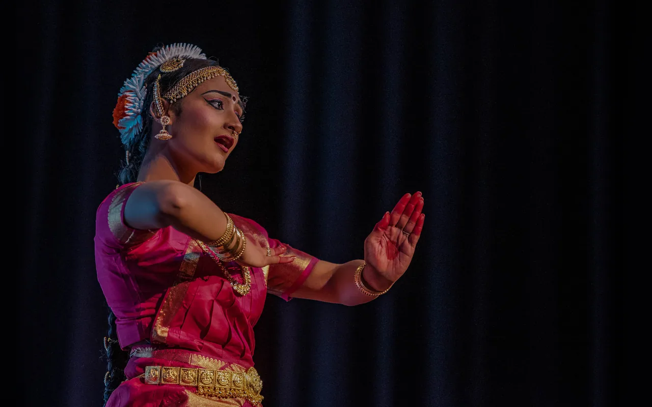 Trisha Chakravarti at her arangetram, 2019